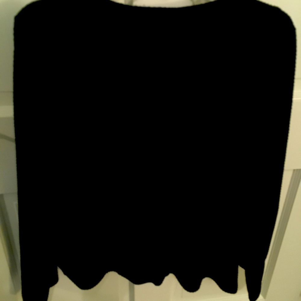 Eileen Fisher Black waffle weave snap front jacket